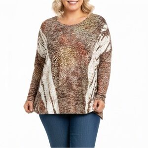 REBA WOMEN RHINESTONE BLING TOP 3X MOB WIFE SNAKESKIN MAXIMALIST GOTHIC DARK NEW